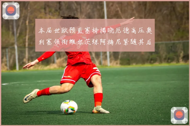 本届世欧预直塞榜揭晓厄德高压奥利塞领衔维尔茨琼阿梅尼紧随其后